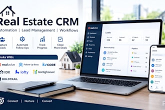 setup real estate CRM, realvolve automation, lead management and workflows