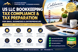 help with US llc bookkeeping, tax compliance and tax preparation