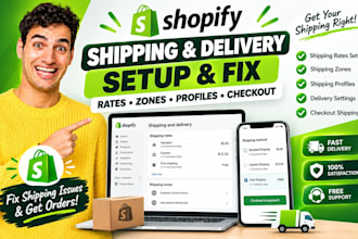 setup nd fix shopify shipping rate, zones, profile, checkout delivery setting