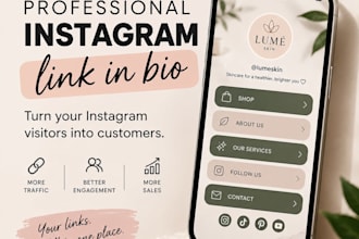 create a professional instagram link in bio