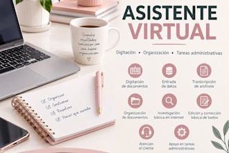 asistente virtual para tareas administrativas, digitación