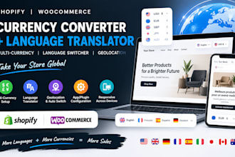 set up shopify woocommerce currency converter language translator multi currency