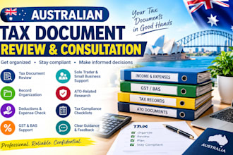 review your australia tax document and provide tax consultation support