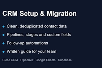 set up your CRM or migrate your contacts with clean deduplicated data