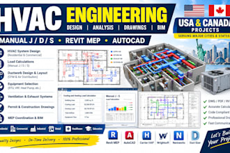 design hvac systems, manual jds, ductwork, and revit mep drawings