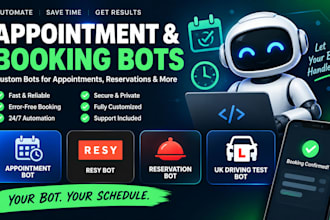 do make appointment bot booking bot resy bot reservation bot uk driving test bot