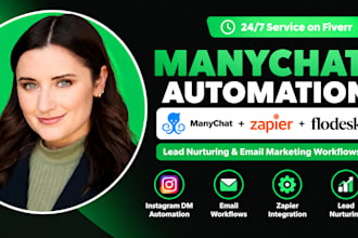 build manychat automation with zapier and flodesk workflows