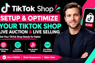setup tiktok shop live auction, live selling, and optimize your tiktok shop