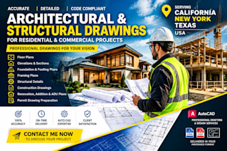 create architectural and structural drawings in california, new york, texas usa