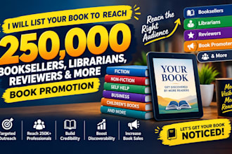 list your book to reach 250,000 booksellers librarians reviewers book pro