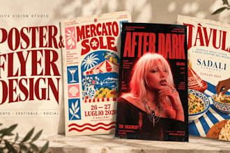 design creative poster and promotional flyers for your event