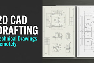 provide professional 2d cad drafting and technical drawings remotely