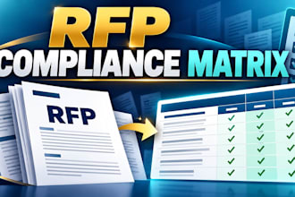 review your rfp and create a compliance matrix and response checklist