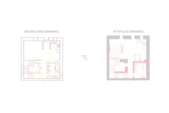 convert hand sketches or PDF into autocad floor plans and renovation drawings