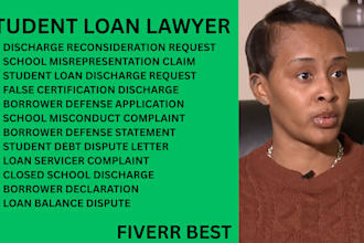 be your student loan lawyer for school misconduct,borrower claim and debt relief