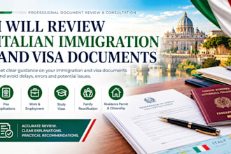 review italian immigration and visa documents
