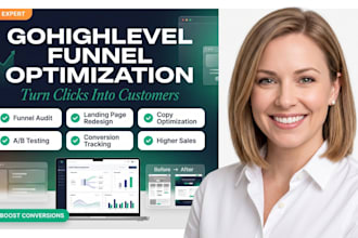 redesign your low converting gohighlevel funnel, copy and landing page