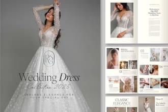 design bridal lookbook and wedding dress catalog