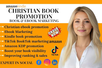 christian booktok promotion christian book marketing children book kdp promotion