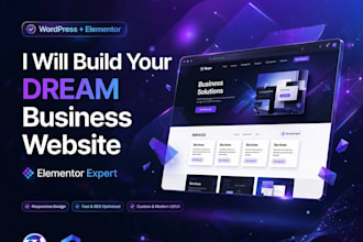 create modern business wordpress website with elementor