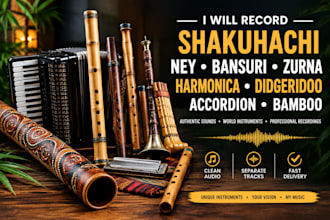 record shakuhachi ney bansuri zurna harmonica didgeridoo accordion bamboo
