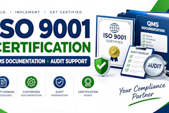 provide iso 9001 2026 implementation, qms documentation and audit support
