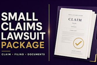 prepare a professional small claims lawsuit package
