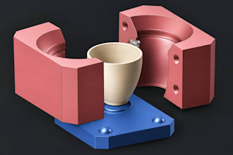 design ceramic slip casting mold, pottery plaster mold, 3d printable stl