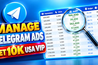setup telegram ad, manage telegram ads for channel to get USA VIP users join