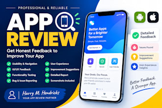 professionally test and review your mobile app with detailed feedback