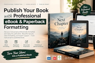 be your expert book formatter for amazon kdp book formatting, print and ebook