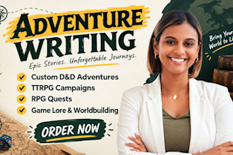 write custom dnd adventure ttrpg campaign rpg quests and game lore