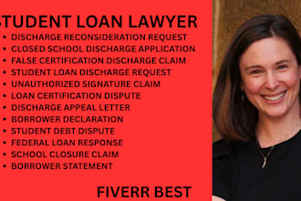 be your student loan lawyer for closed school discharge, and false certification