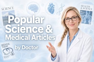 popular science and medical articles as a doctor