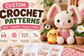 design a professional custom crochet pattern