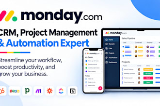 setup monday CRM monday com project management monday automation