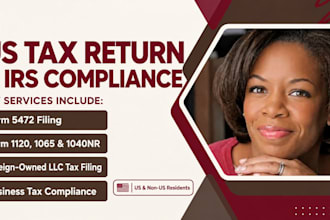 prepare 1040, 1065, 1120, 1120s tax returns and llc tax filing for foreign