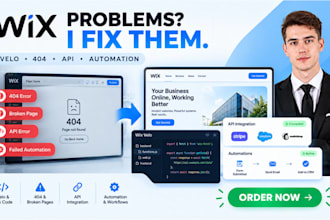 fix wix velo, wix code, 404 errors and wix API integration issues and automation