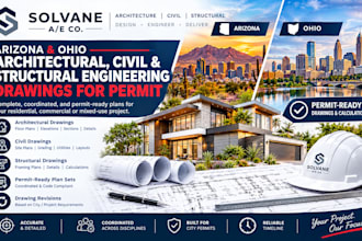 do arizona ohio architectural civil structural engineering drawings for permit