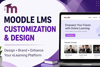set up moodle lms course,upload moodle customization,elearning website
