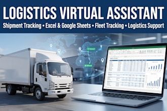 provide logistics virtual assistant, shipment tracking and excel support