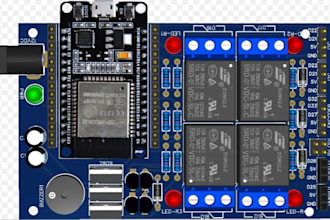 create esp32 motor control pcb, relay, actuator  robotics control board design
