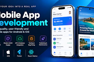 develop a professional mobile app for android and ios