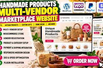 create handmade crafts multi vendor marketplace website for online sellers