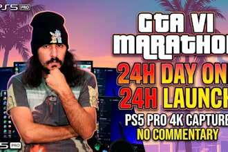 record 4k gta 6 gameplay and walkthroughs on launch day ps5 pro