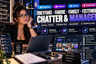 be your manager and chatter for onlyfans, fanvue, fansly feetfinder page