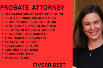 be your probate lawyer for executor deeds,heirship,succession and title transfer