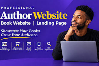 design author website, book author website, ebook website, author landing page