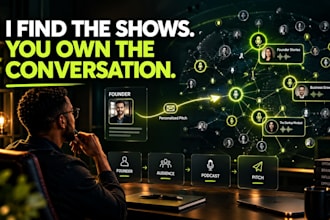 find and pitch you to targeted founder and business podcasts
