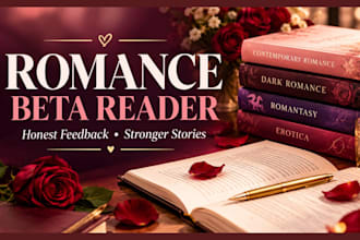 beta read your contemporary romance, dark romance, romantasy and erotica